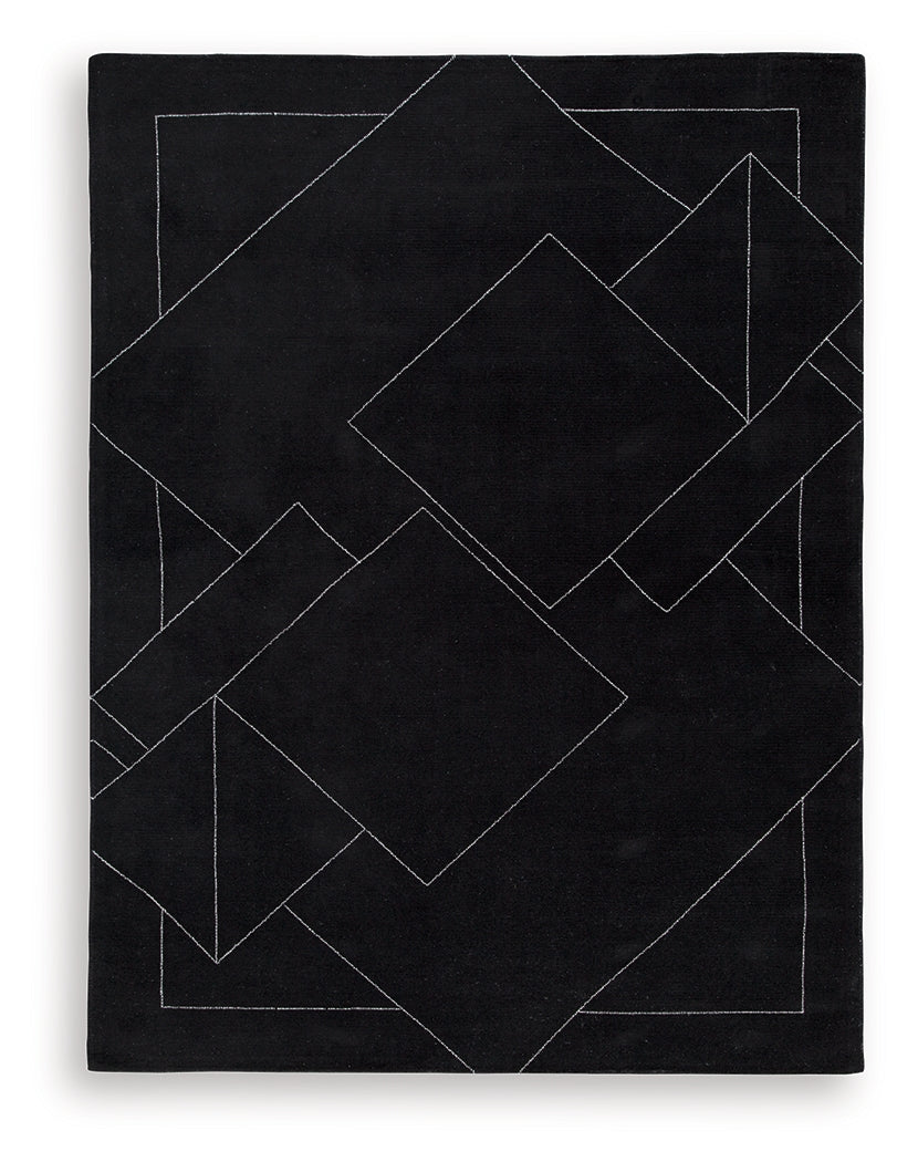 Marav Black/White Large Rug