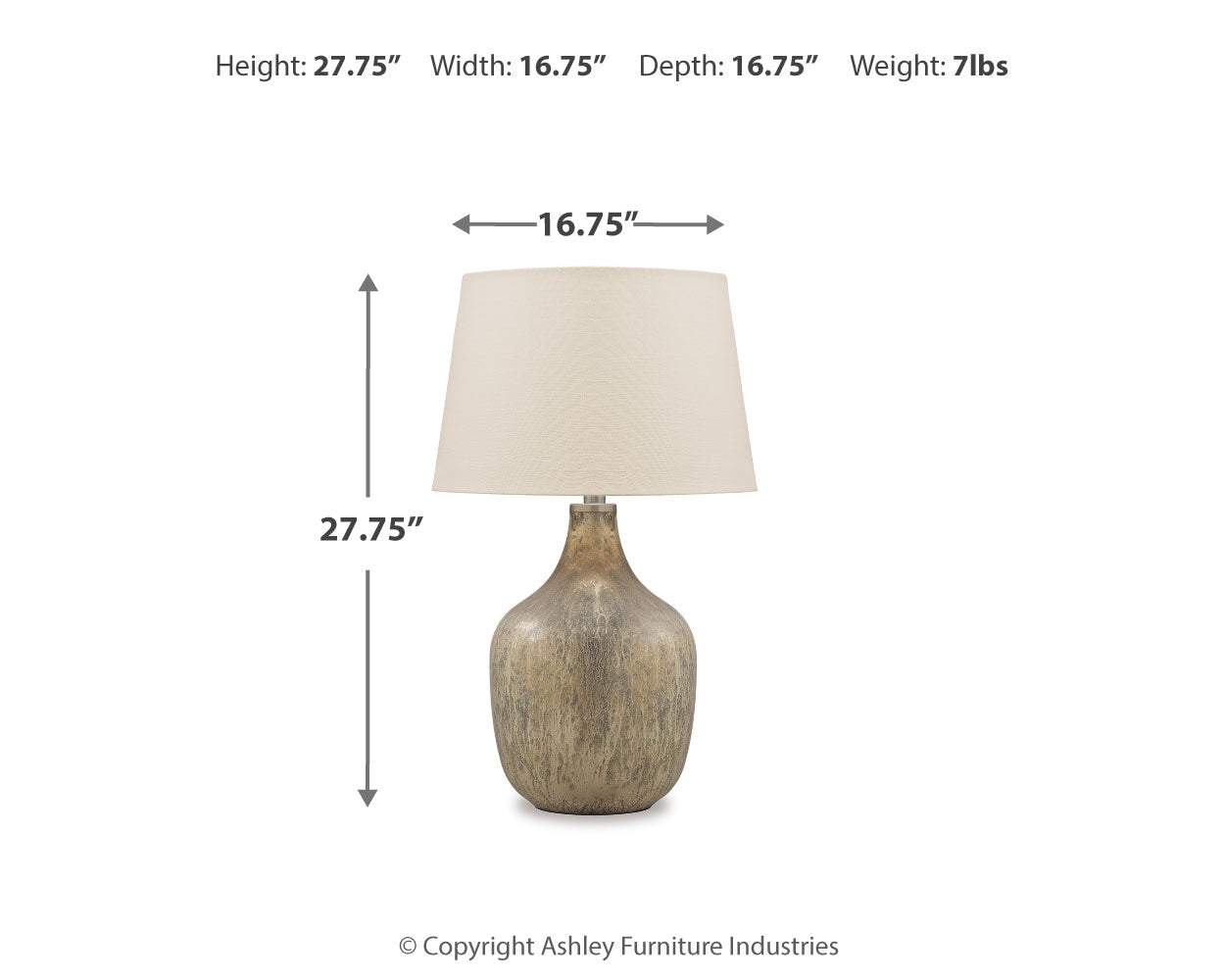 Mari Gray/Gold Table Lamp (Set of 2)