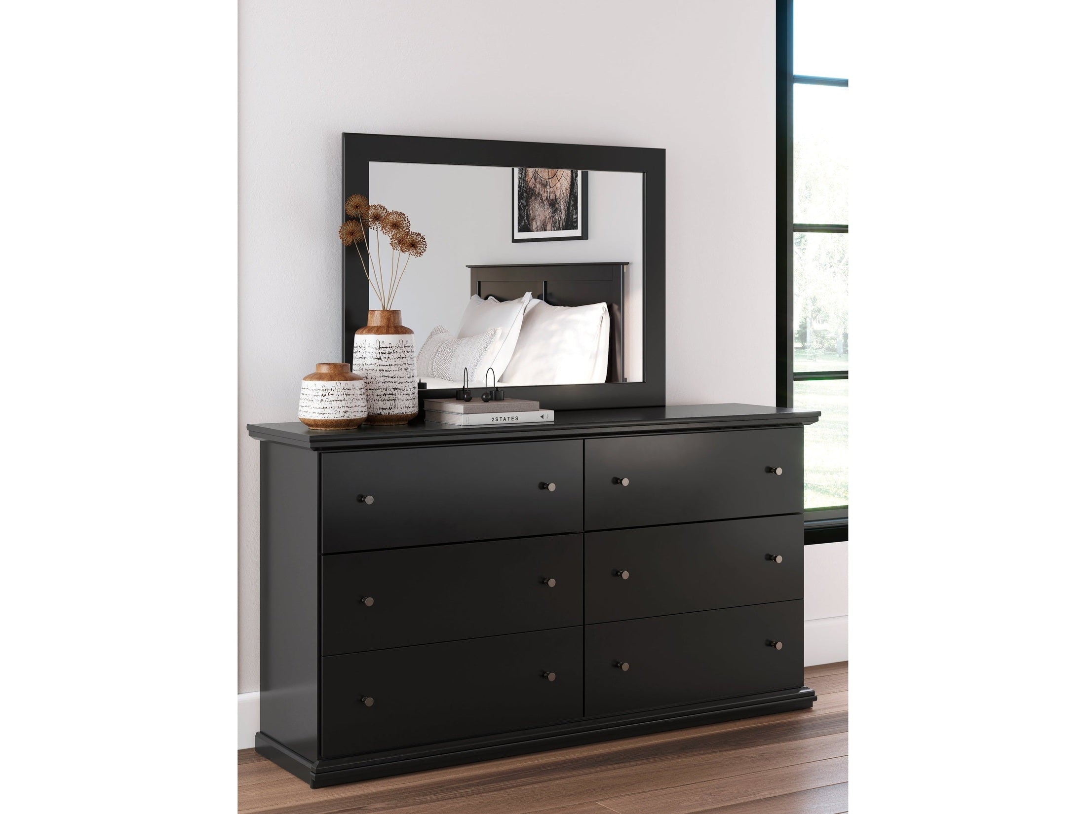Maribel Black Dresser & Mirror