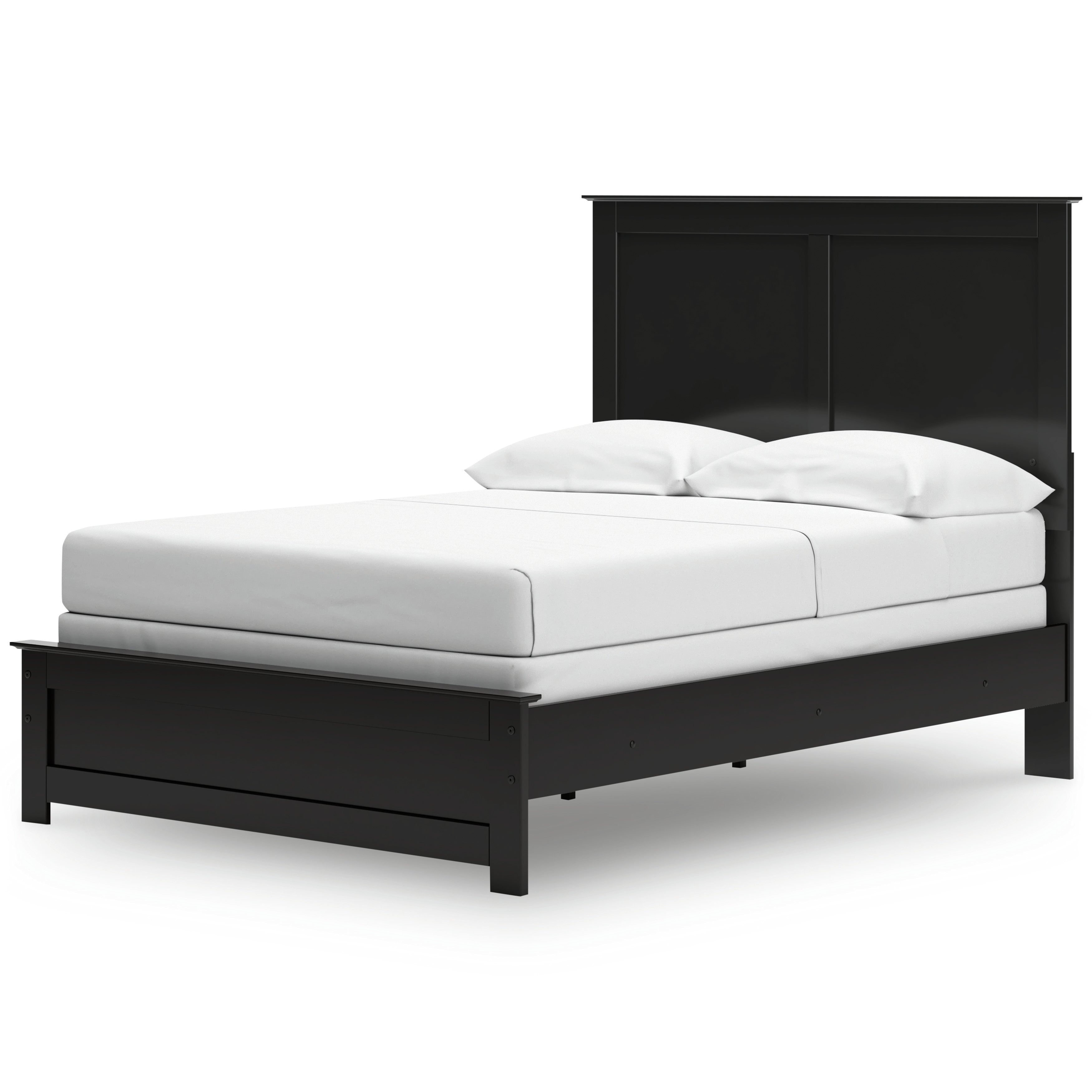 Maribel Full Panel Bed, Dresser, Mirror, Chest and Nightstand, Black