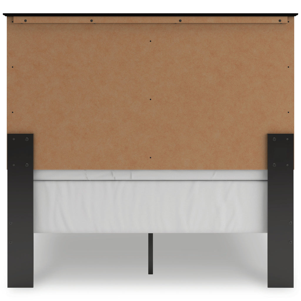 Maribel Full Panel Bed, Dresser, Mirror, Chest and 2 Nightstands, Black