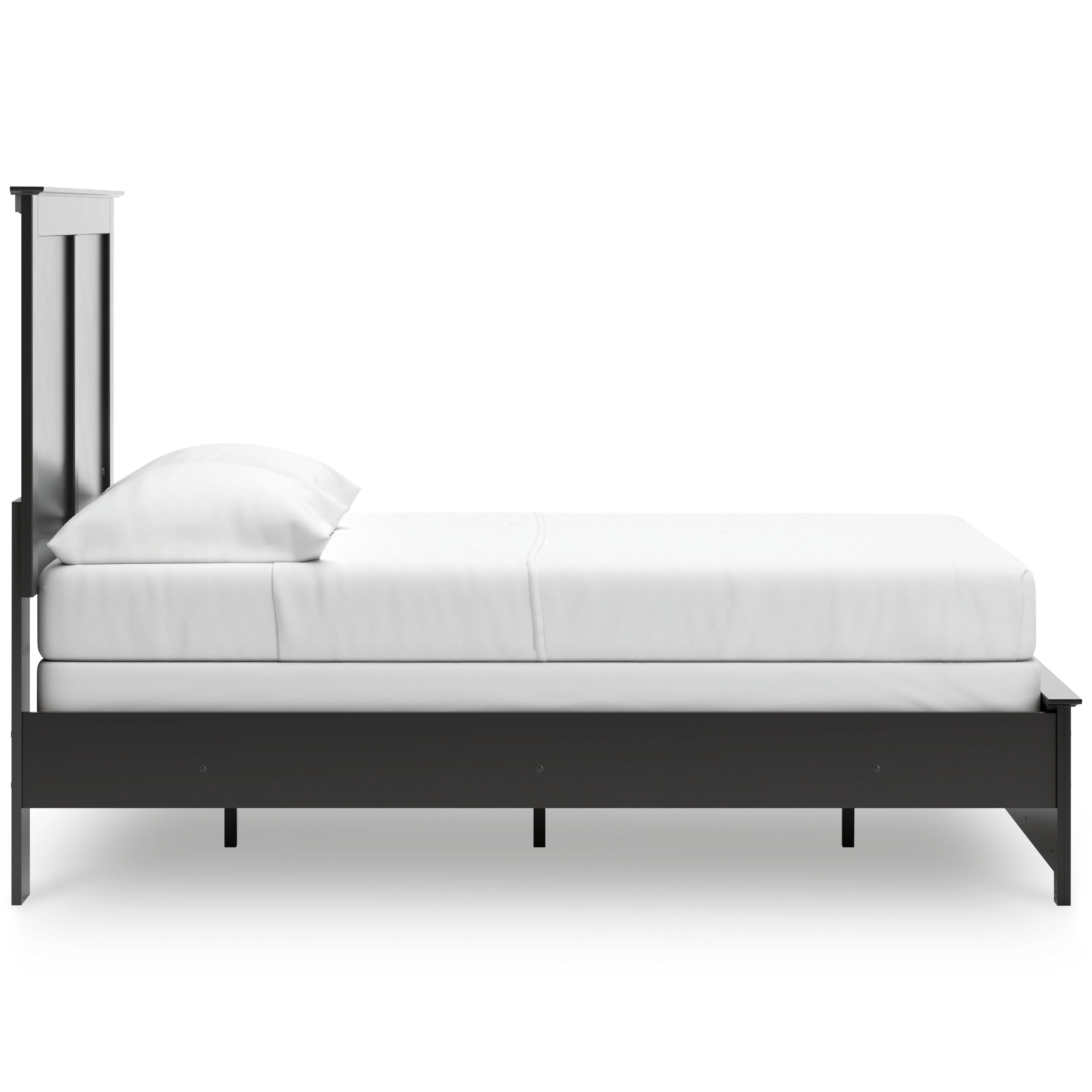 Maribel Black Full Panel Bed, Chest and 2 Nightstands