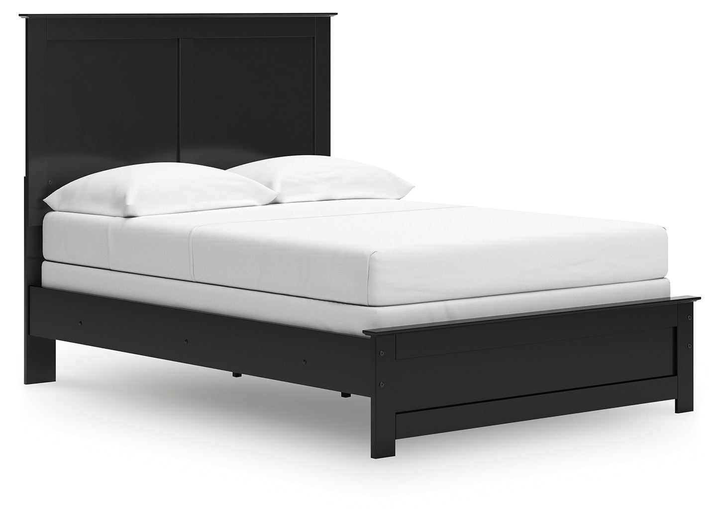 Maribel Full Panel Bed, Dresser, Mirror and Chest, Black