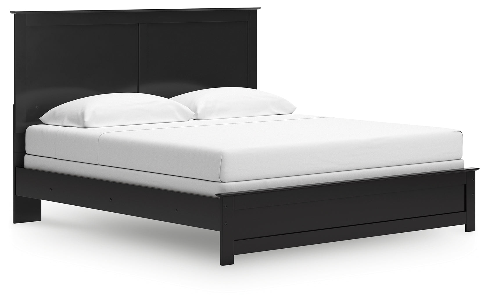 Maribel Black King Panel Bed, Chest and 2 Nightstands
