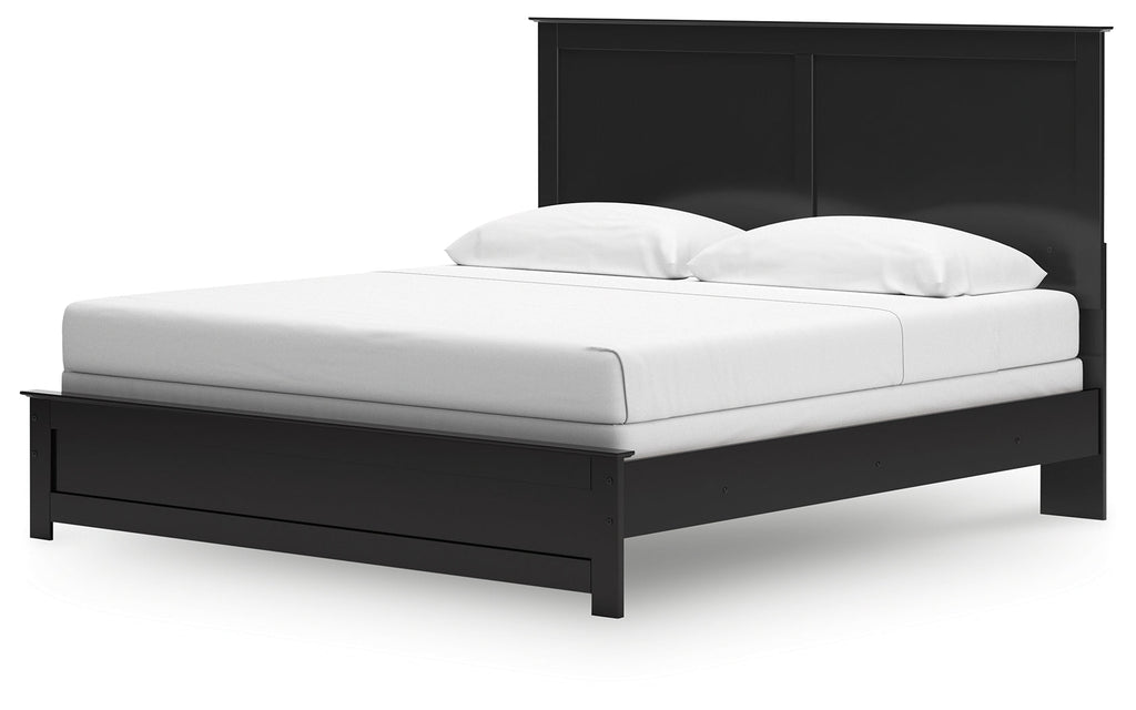 Maribel Black King Panel Bed
