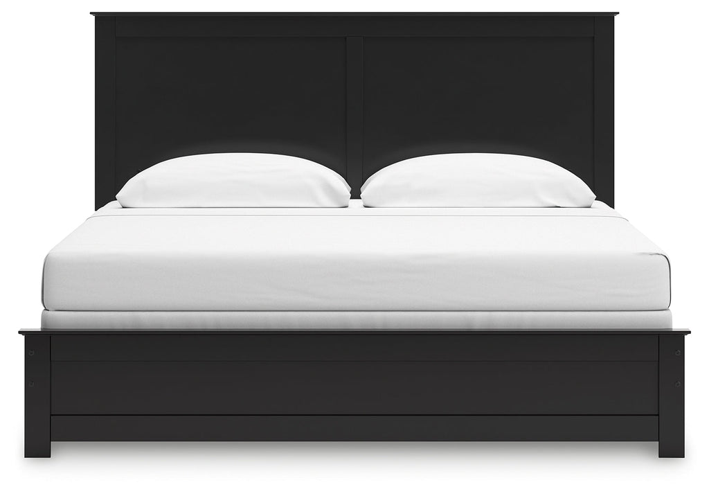 Maribel Black King Panel Bed