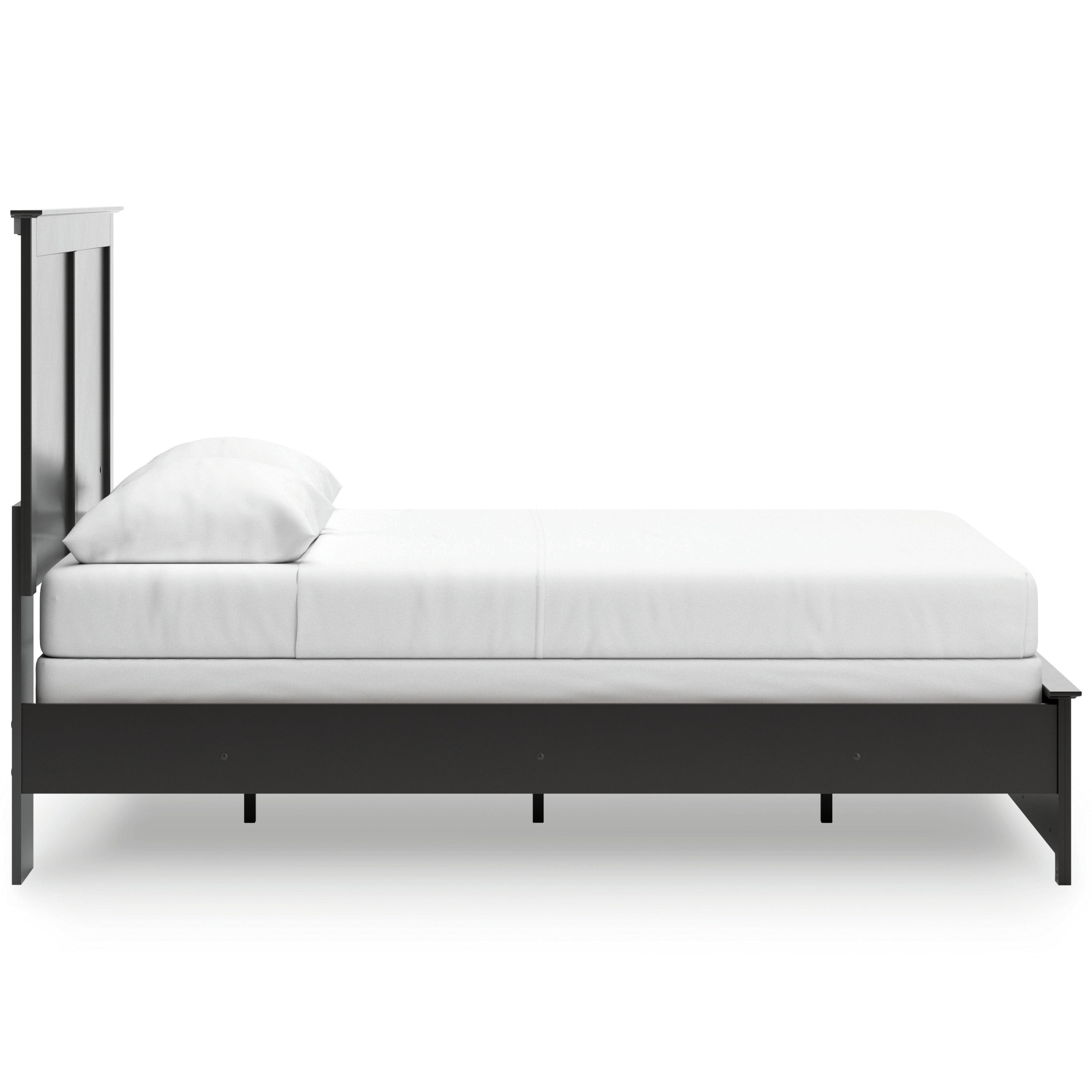 Maribel Black Queen Panel Bed, Chest and 2 Nightstands