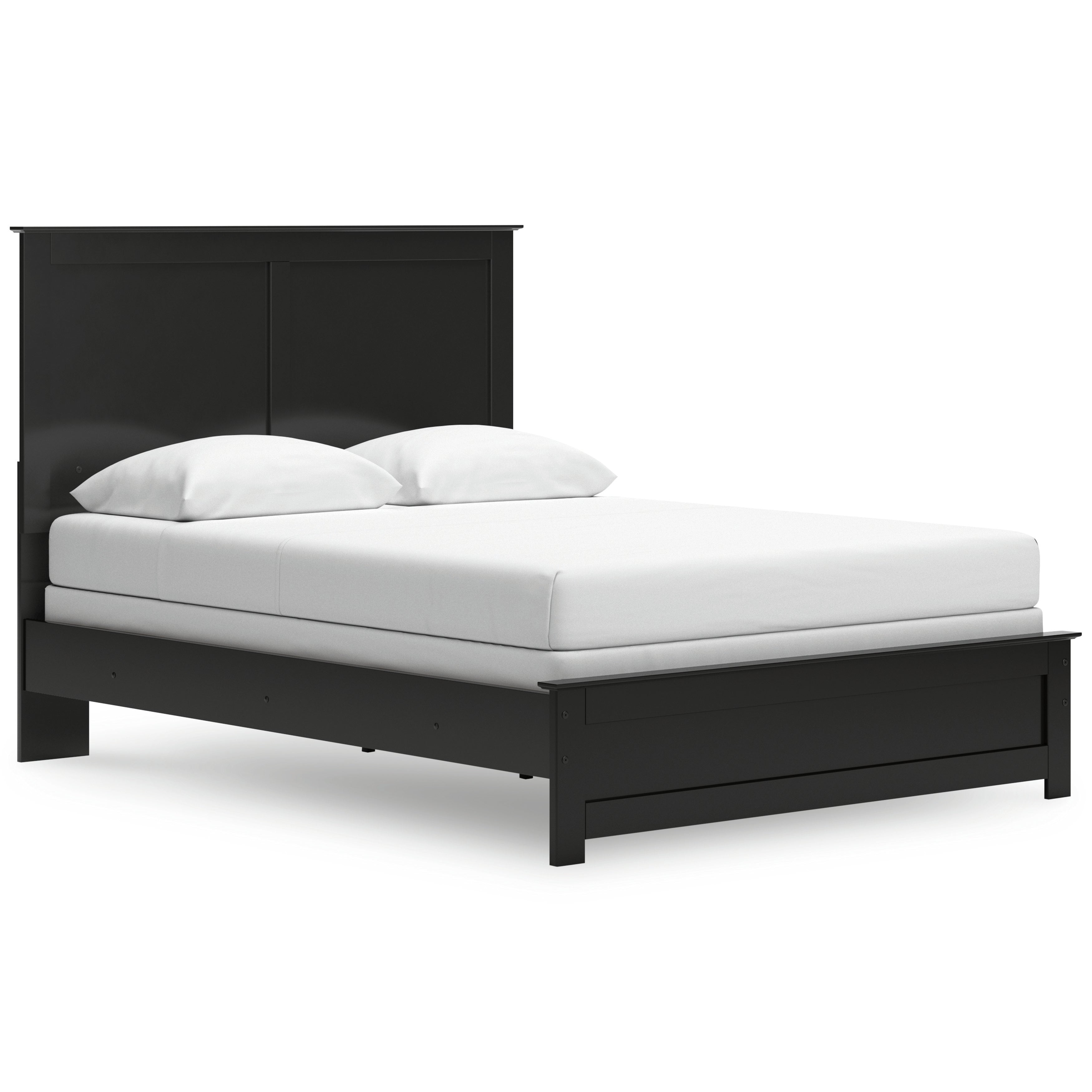 Maribel Black Queen Panel Bed, Chest and 2 Nightstands