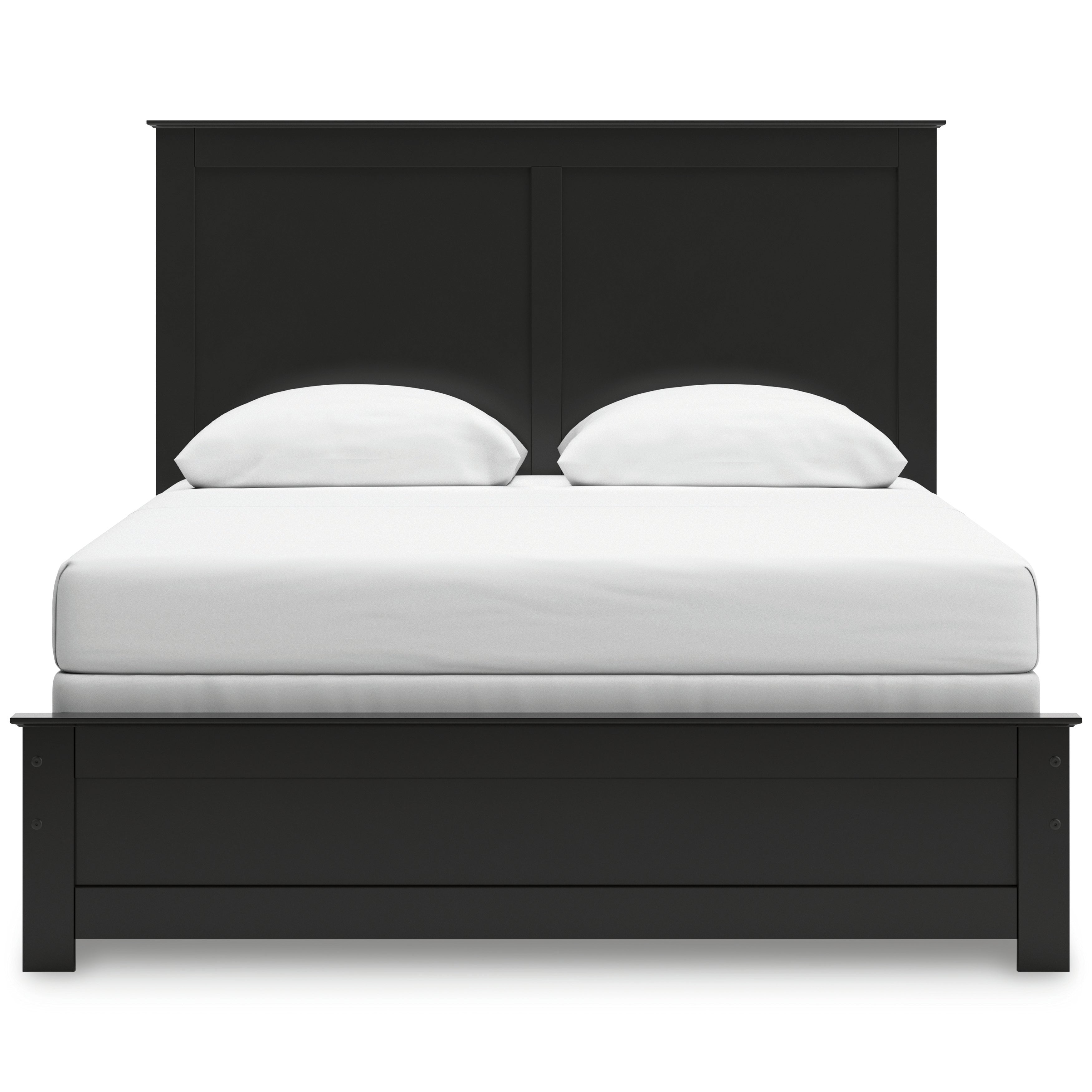 Maribel Black Queen Panel Bed, Chest and Nightstand