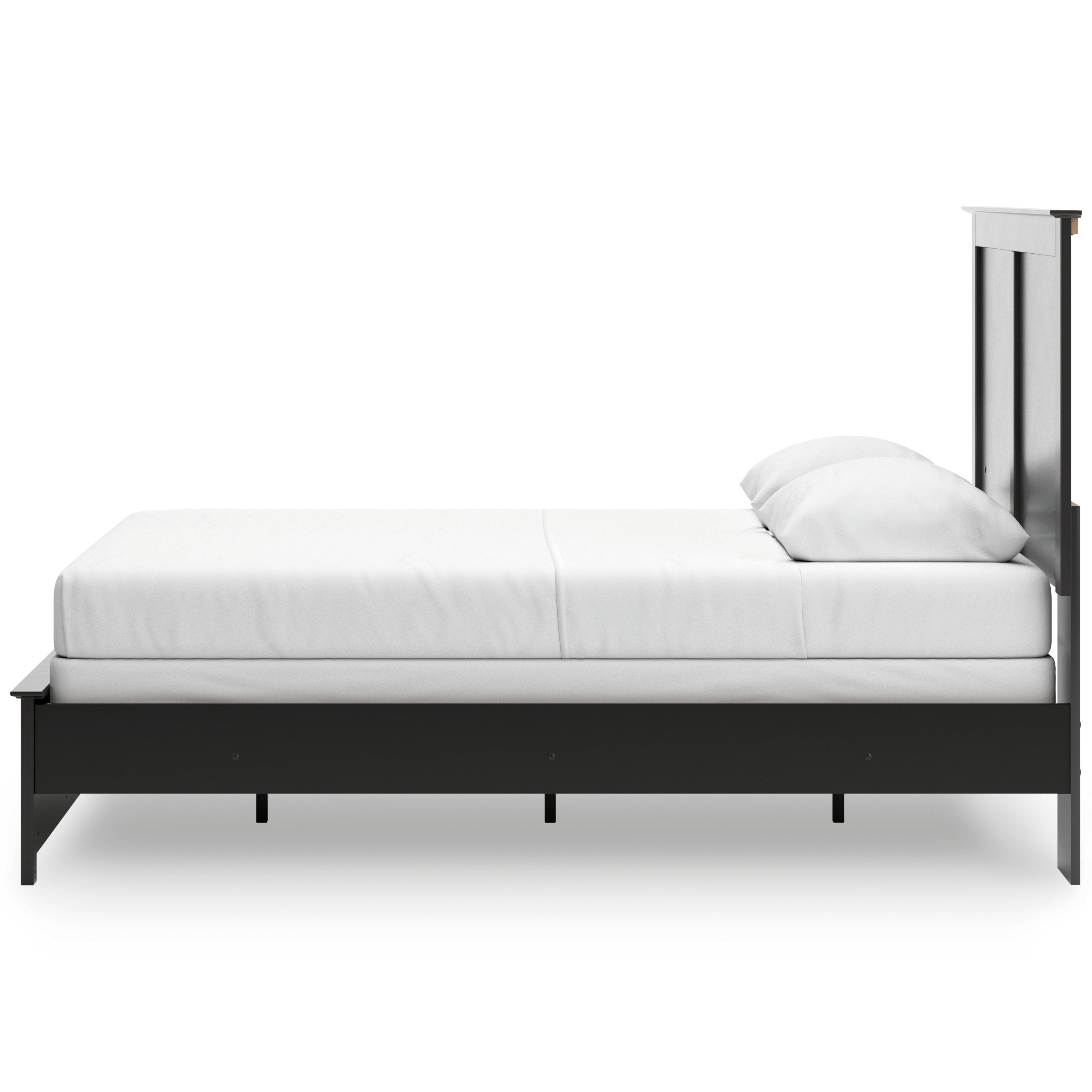 Maribel Queen Panel Bed, Dresser, Mirror and 2 Nightstands, Black
