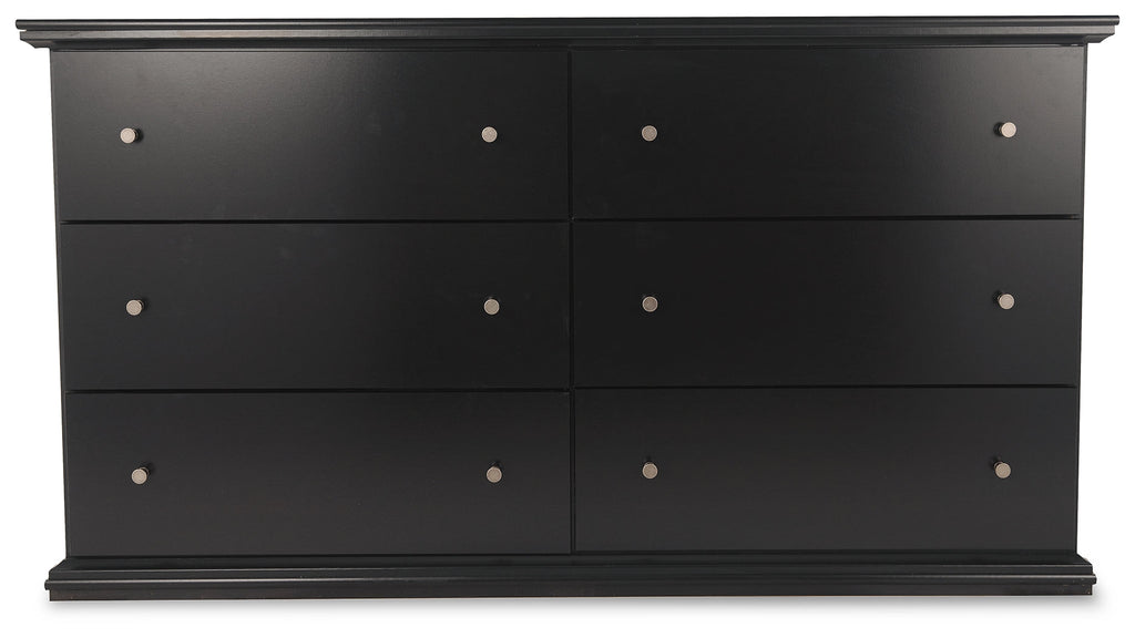 Maribel Black Queen Panel Bed and Dresser