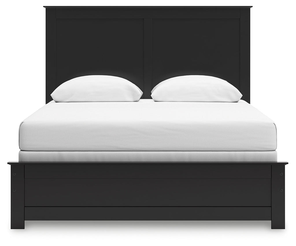 Maribel Black Queen Panel Bed and Dresser