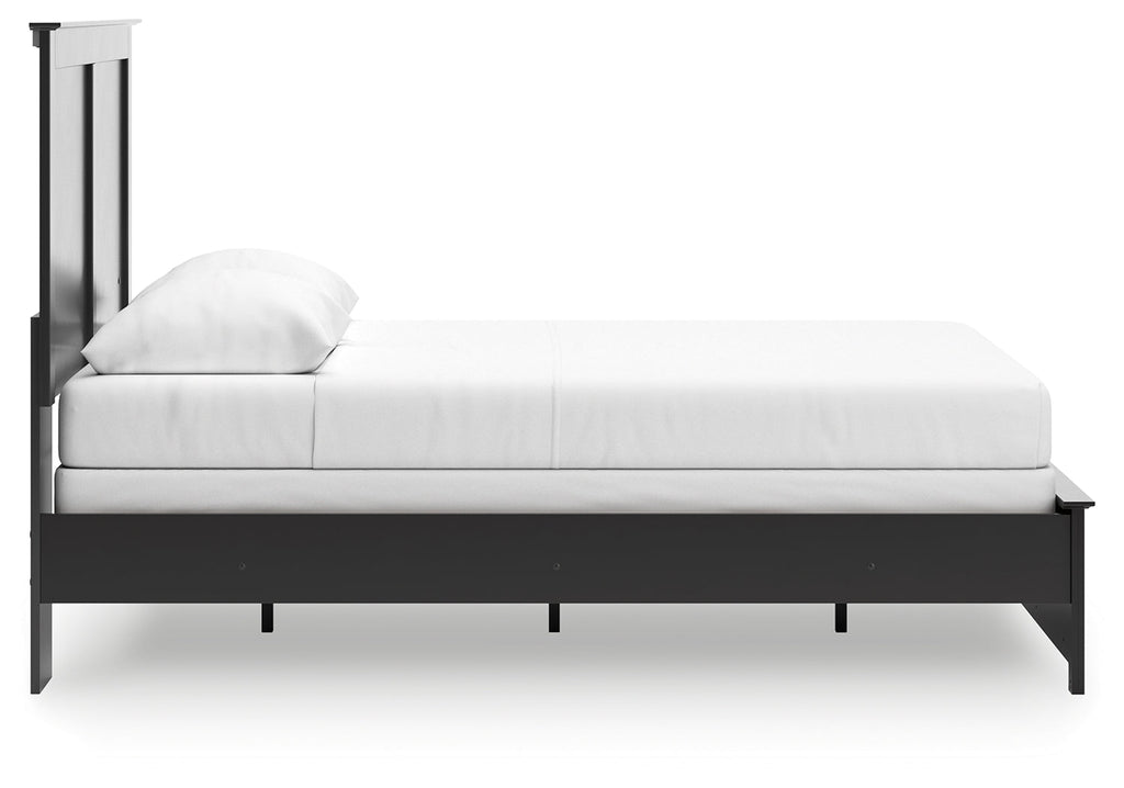 Maribel Black Queen Panel Bed and Dresser
