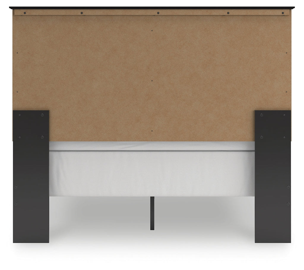 Maribel Black Queen Panel Bed and Dresser