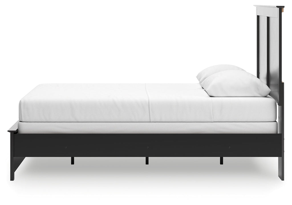 Maribel Black Queen Panel Bed and Dresser