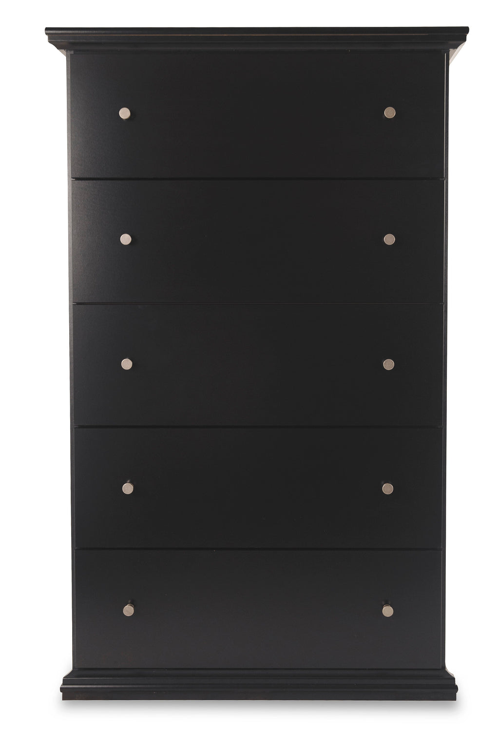 Maribel Twin Panel Bed, Dresser, Mirror, Chest and Nightstand, Black