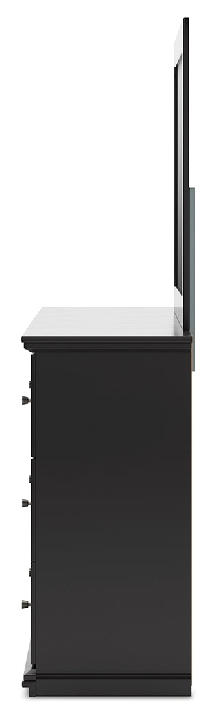 Maribel Full Panel Bed, Dresser, Mirror and Nightstand
