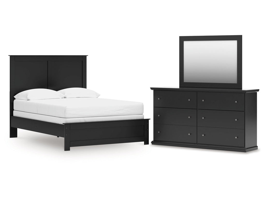 Maribel Full Panel Bed, Dresser and Mirror Set