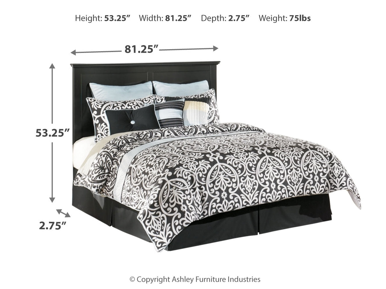 Maribel King/California King Panel Headboard, Dresser and Mirror