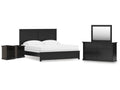 Maribel King Panel Bed, Dresser, Mirror and 2 Nightstands