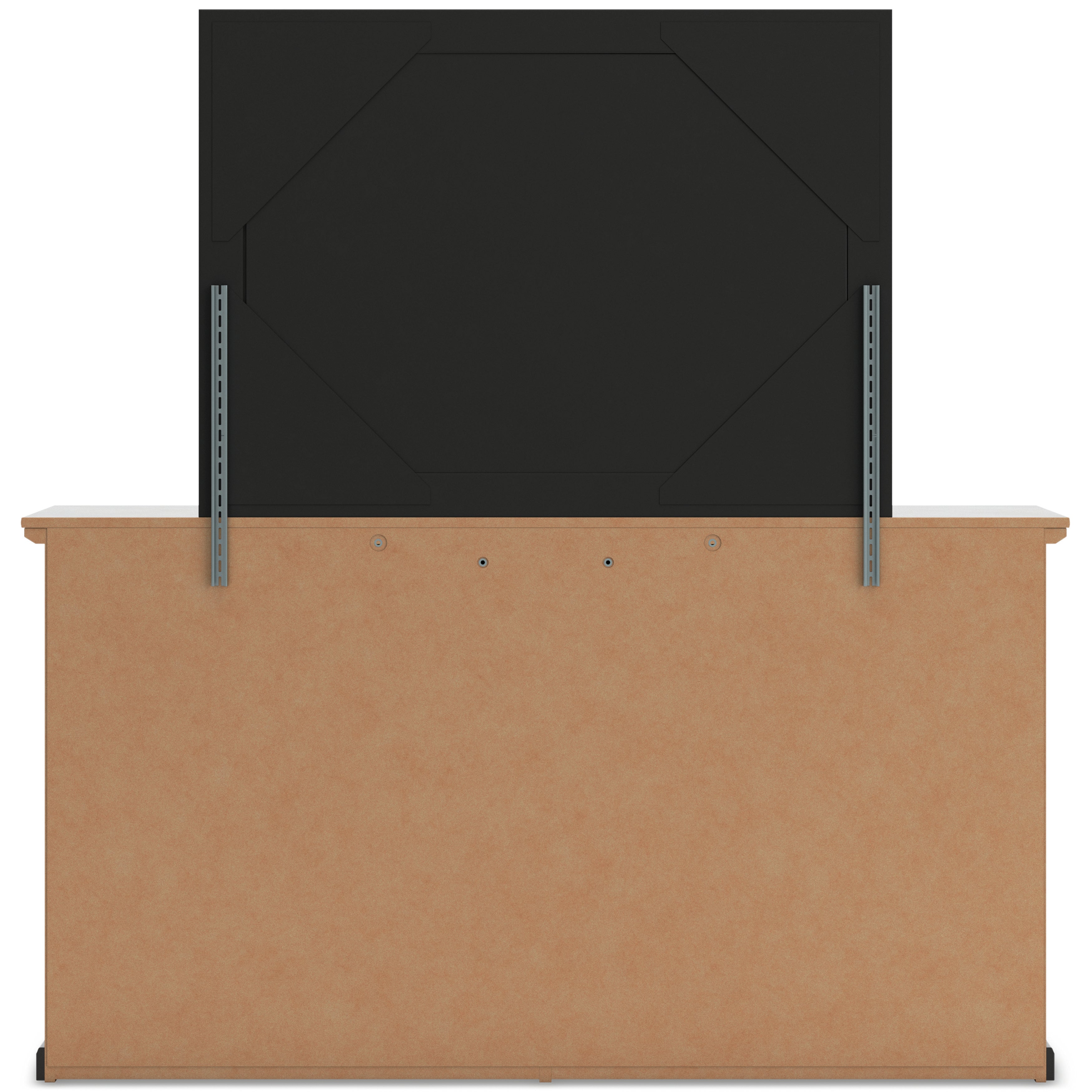 Maribel Full Panel Bed, Dresser, Mirror, Chest and 2 Nightstands, Black