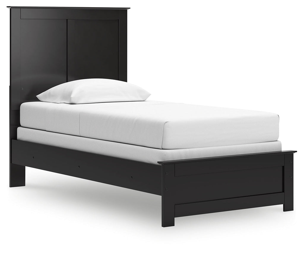 Maribel Twin Panel Bed, Dresser and Mirror