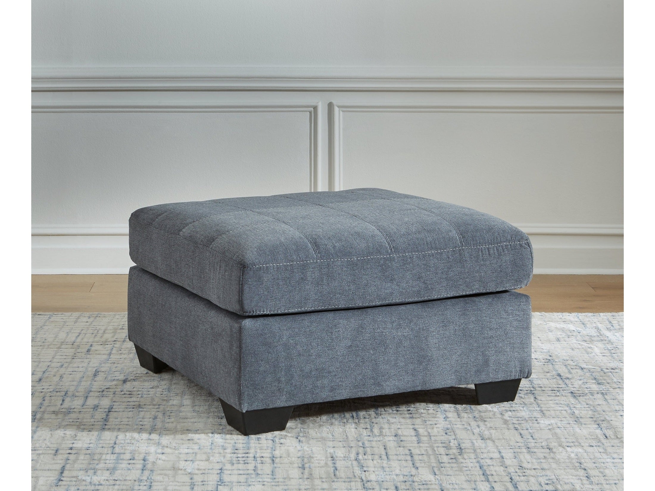 Marleton Denim Oversized Accent Ottoman