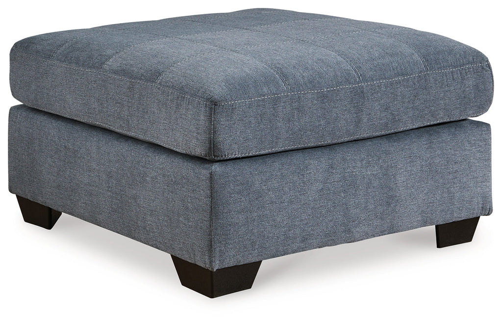 Marleton Denim Oversized Accent Ottoman