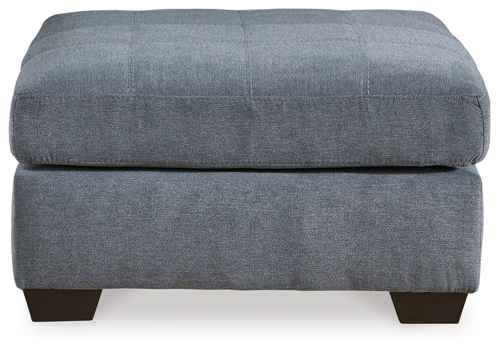 Marleton Denim Oversized Accent Ottoman