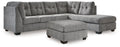 Marleton Gray 2-Piece Sectional and Ottoman