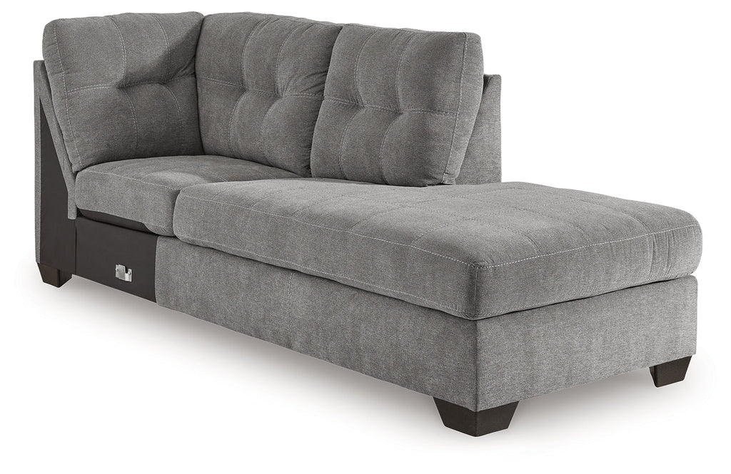 Marleton Gray 2-Piece Sectional and Ottoman