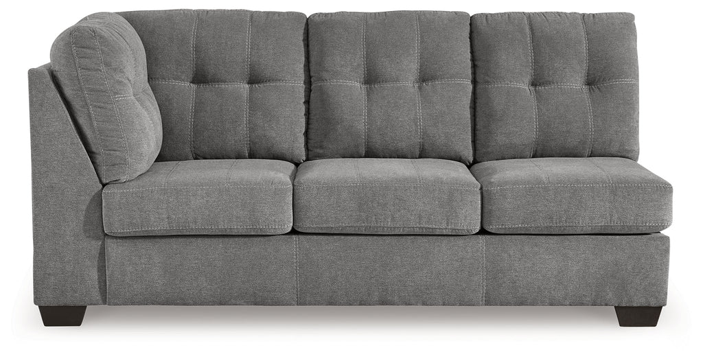 Marleton Gray 2-Piece Sectional and Ottoman