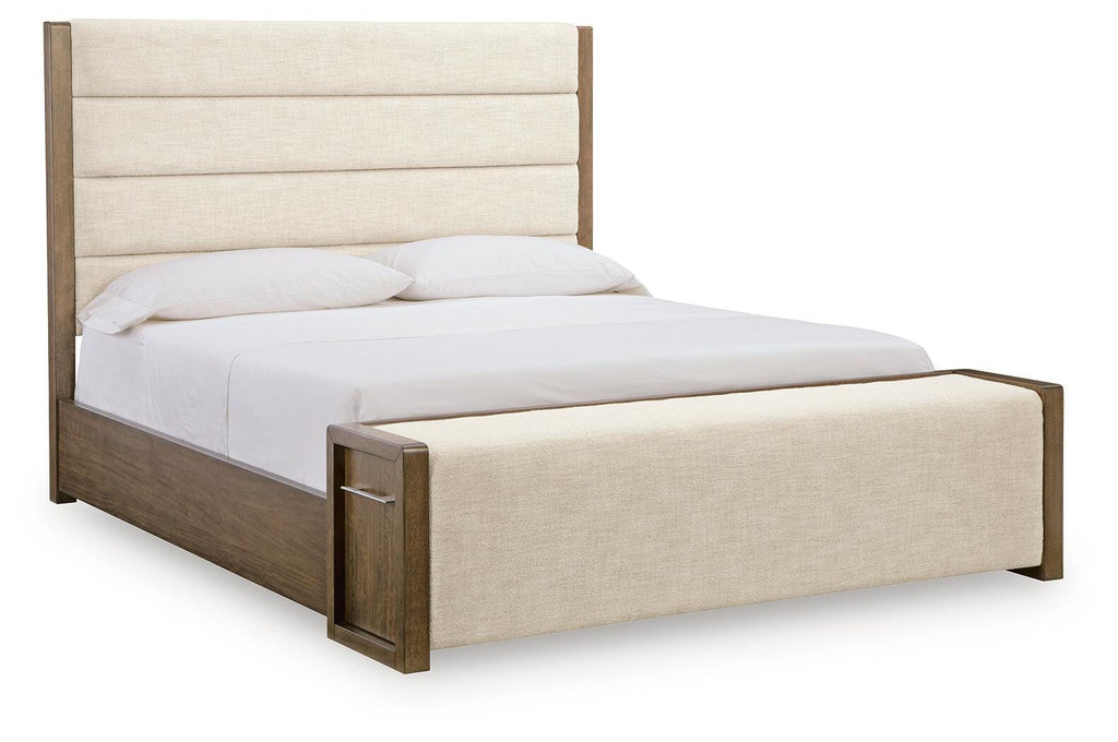 Marxmore Brown California King Upholstered Storage Bed