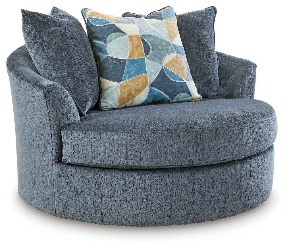 Maxon Navy Place Oversized Chair and Ottoman