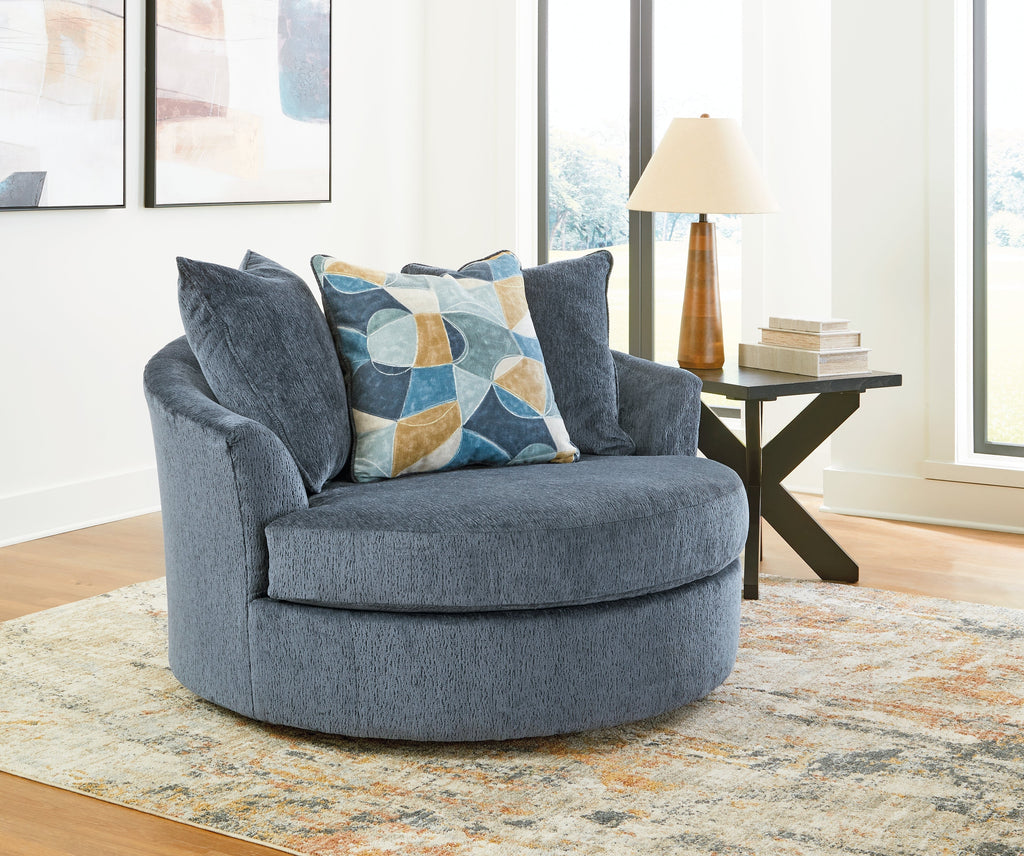 Maxon Navy Place Oversized Chair and Ottoman