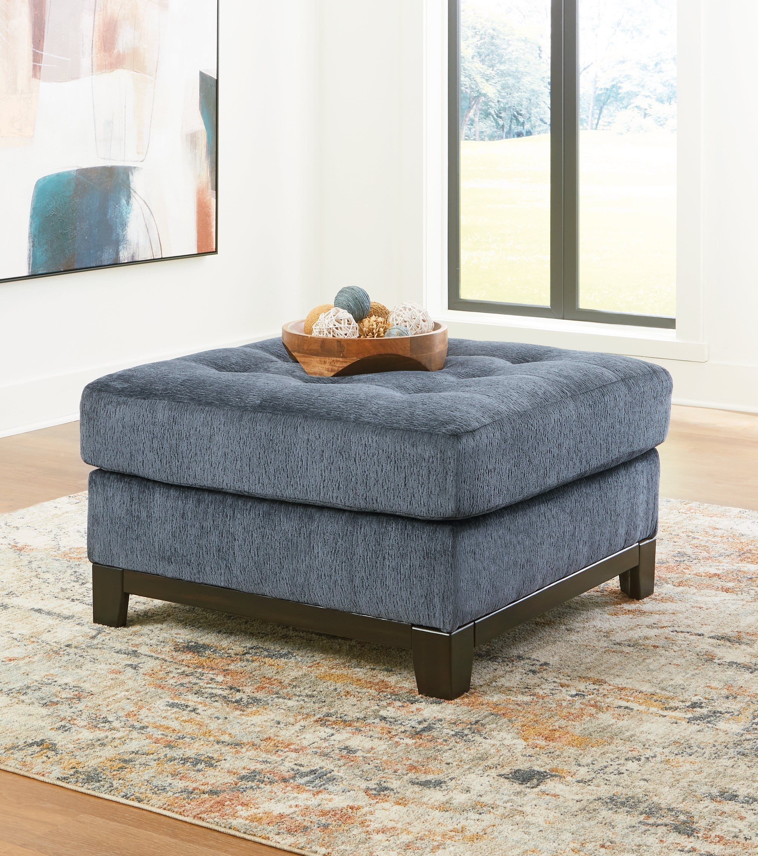 Maxon Navy Place Oversized Chair and Ottoman