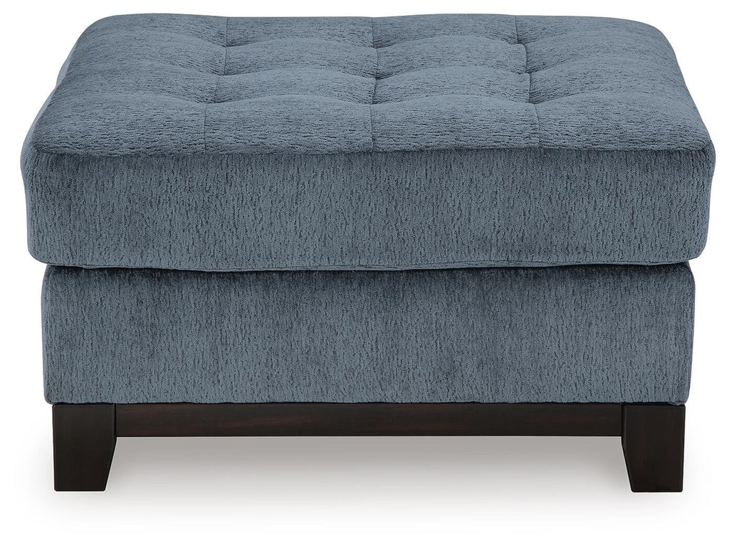 Maxon Place Navy 3-Piece Sectional and Ottoman