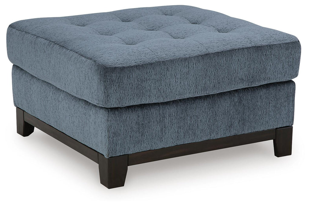 Maxon Place Navy 3-Piece Sectional and Ottoman