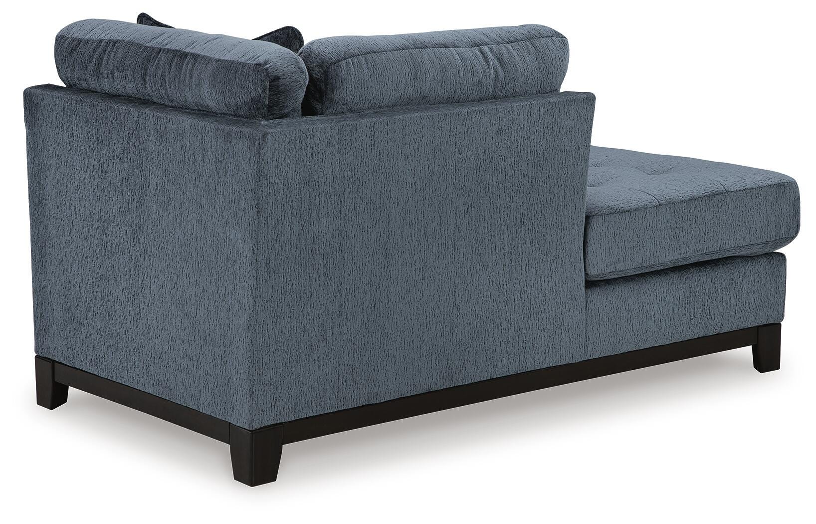 Maxon Place Navy 3-Piece Sectional and Ottoman