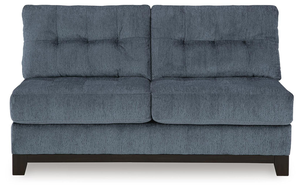 Maxon Place Navy 3-Piece Sectional and Ottoman