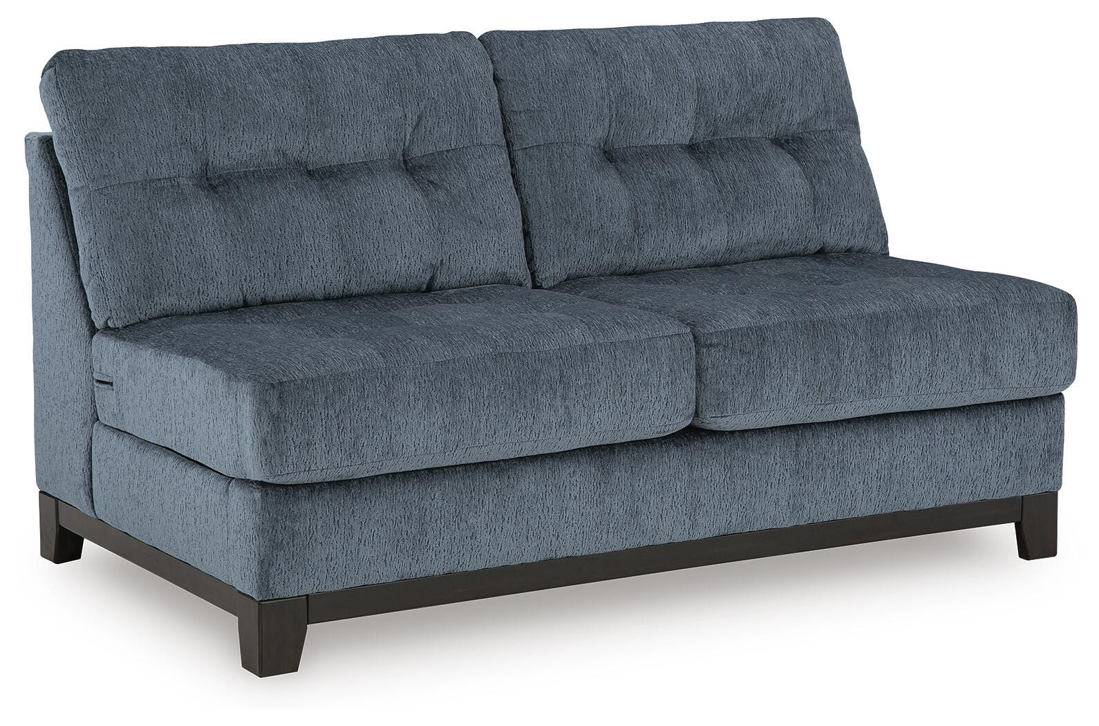 Maxon Place Navy 3-Piece Sectional and Ottoman