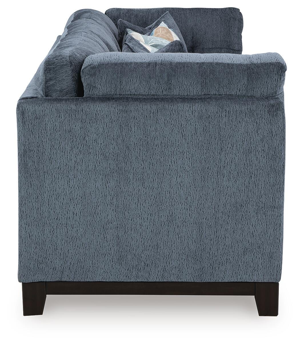 Maxon Place Navy 3-Piece Sectional and Ottoman