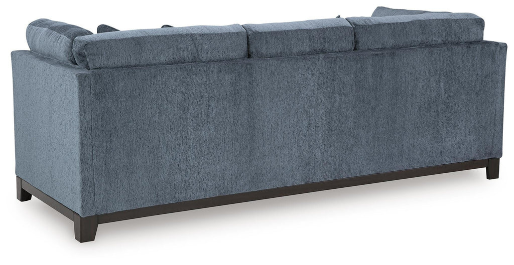 Maxon Place Navy 3-Piece Sectional and Ottoman