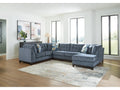 Maxon Place Navy 3pc Sectional with Chaise