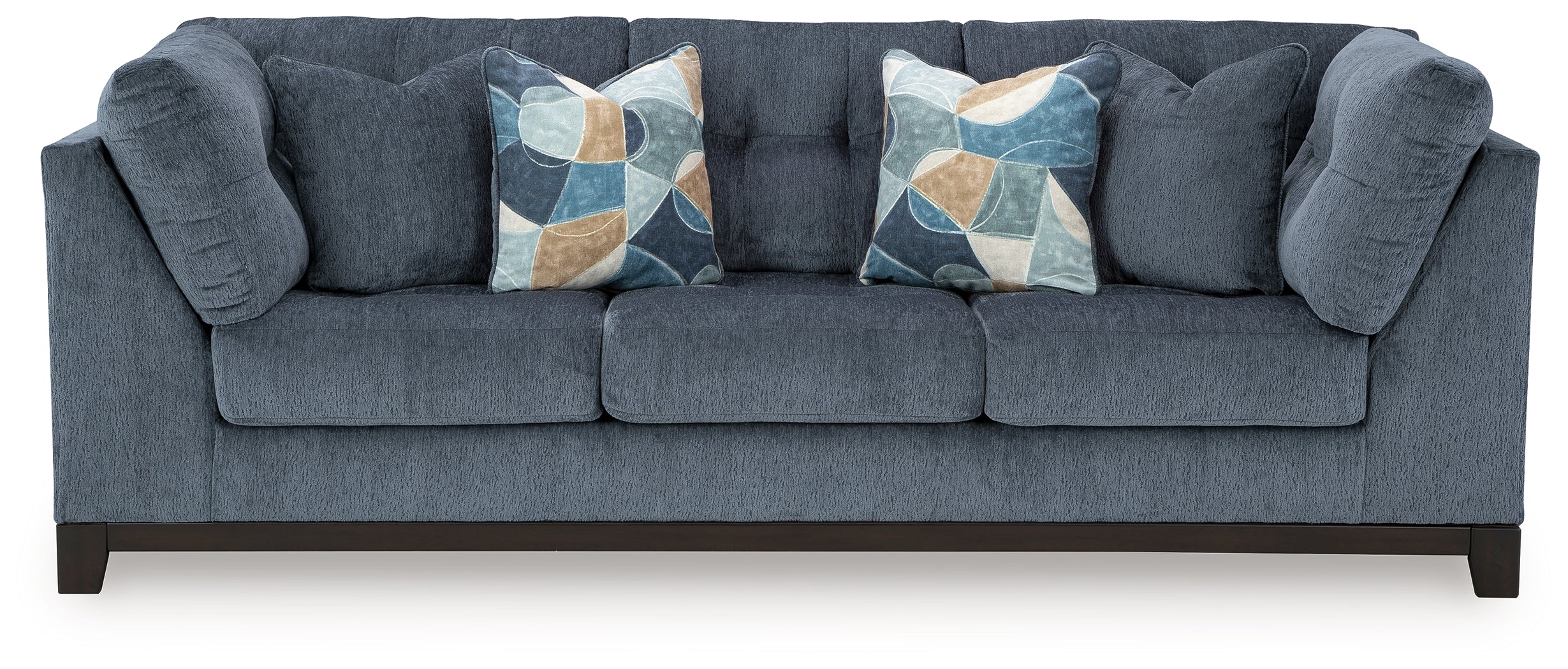 Maxon Place Navy Sofa and Oversized Accent Ottoman