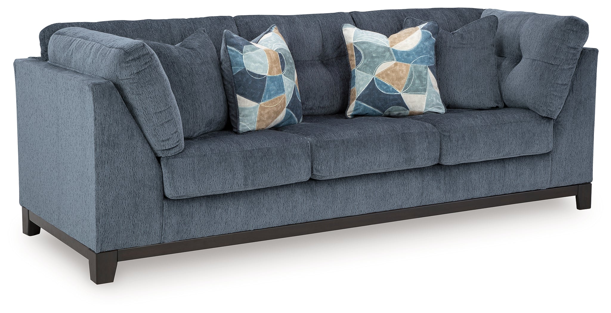 Maxon Place Navy Sofa and Oversized Accent Ottoman