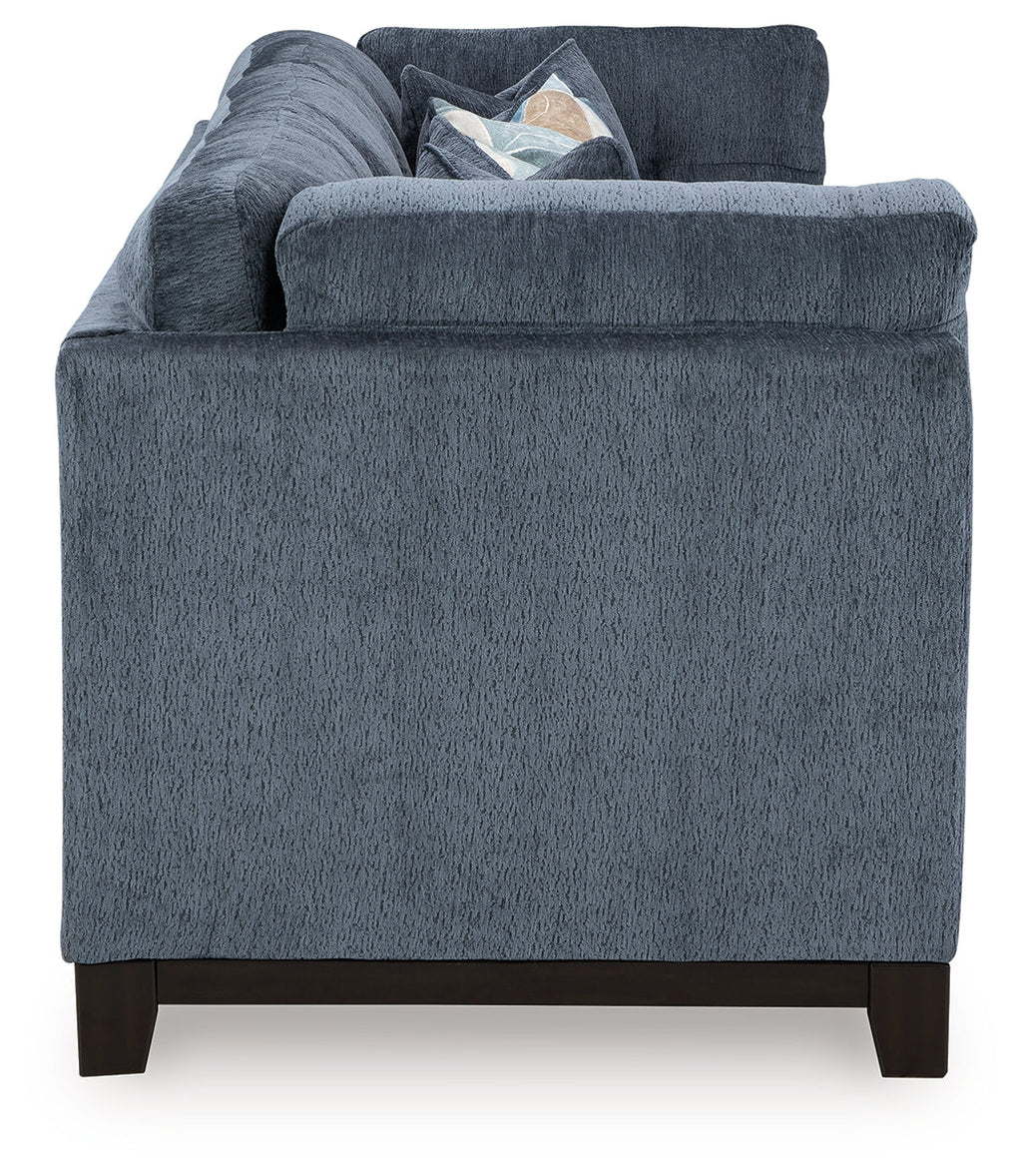 Maxon Place Navy Sofa and Oversized Accent Ottoman