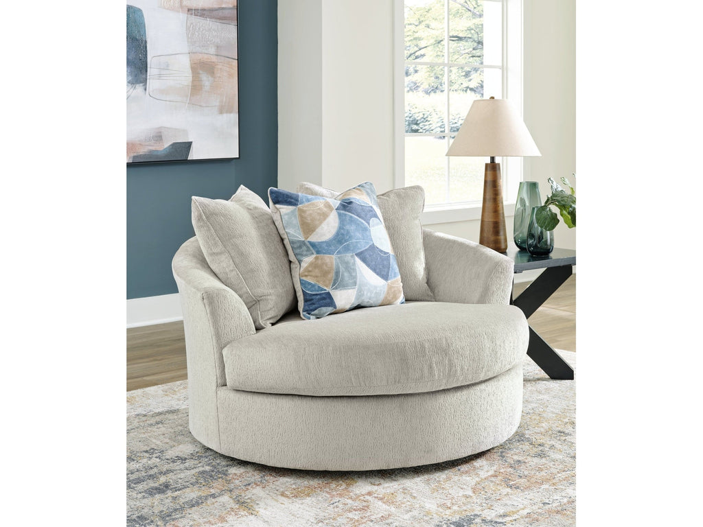 Maxon Place Stone Oversized Swivel Accent Chair