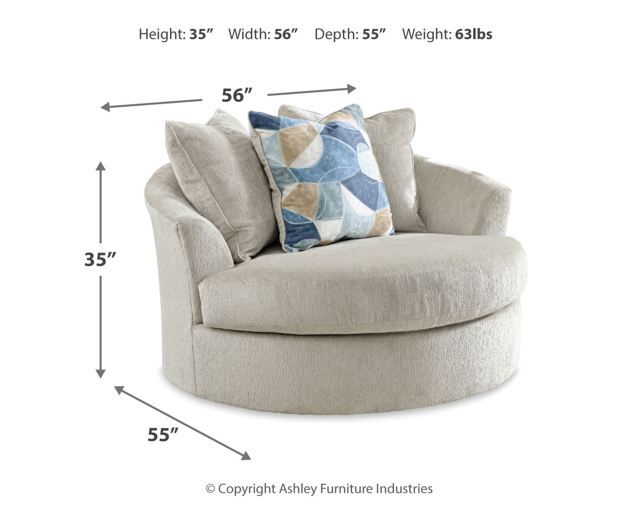 Maxon Stone Place Oversized Chair and Ottoman