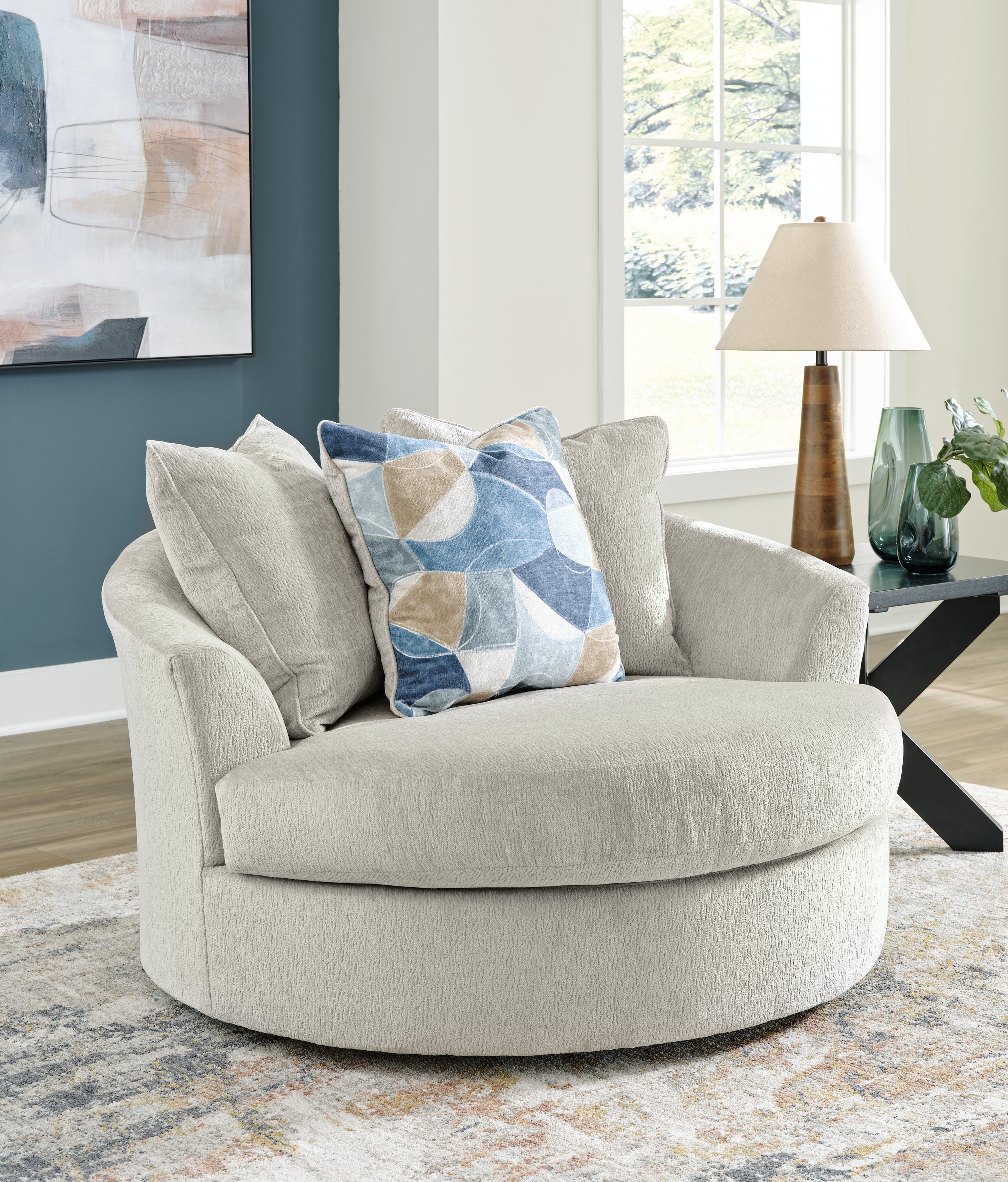 Maxon Stone Place Oversized Chair and Ottoman
